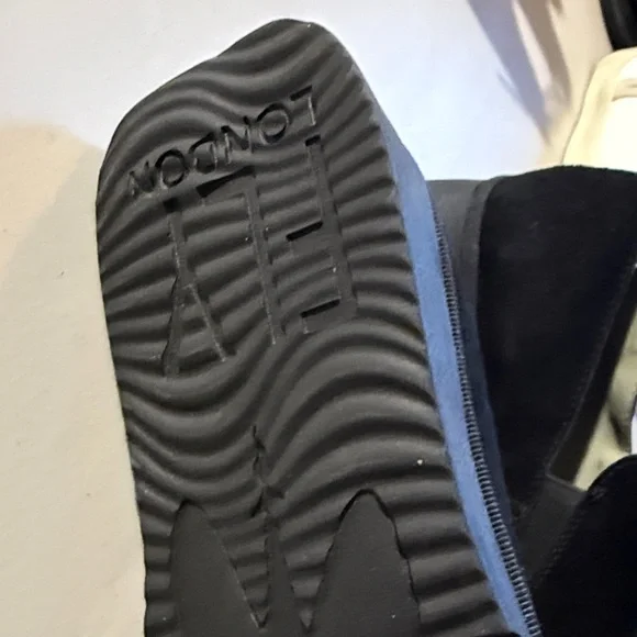 FLY LONDON Women's Black Slip-On Platform PECE406FLY KID SUEDE BLACK,Size 6.5 - Picture 6 of 7